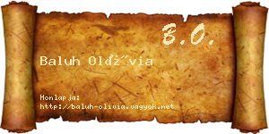 Baluh Olívia névjegykártya